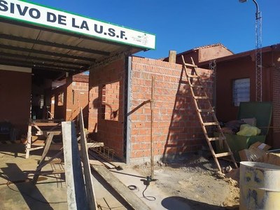 CONSTRUYEN SALAS PARA CONSULTAS RESPIRATORIAS EN LA USF DE CAPITÁN MIRANDA