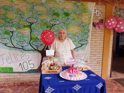 Festeja sus 105 años e insta a cuidarse para ganarle al coronavirus - Nacionales - ABC Color