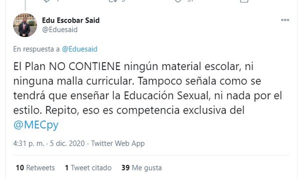 Punto por punto, viceministro de Protección Integral refuta críticas al Plan Nacional de Niñez - Nacionales - ABC Color