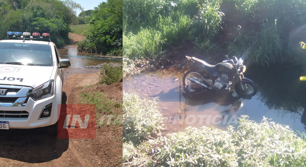 TRAS ARDUA BÚSQUEDA RECUPERAN MOTOCICLETA HURTADA EN FRAM.