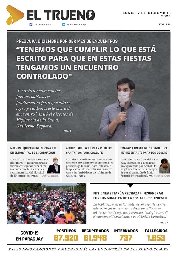 E-paper 07 de Diciembre 2020 - El Trueno