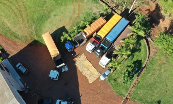 Incautan 1.150 kilos de marihuana en siete camiones en Naranjal