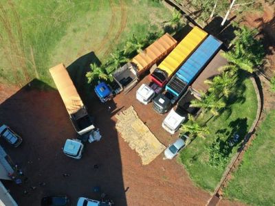 Policía incauta camiones con droga que tenían como destino el Brasil