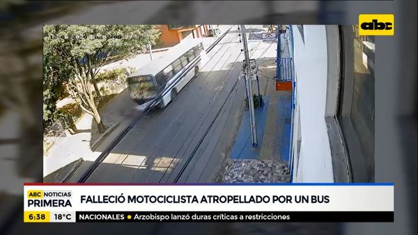 Falleció motociclista atropellado por un bus - ABC Noticias - ABC Color
