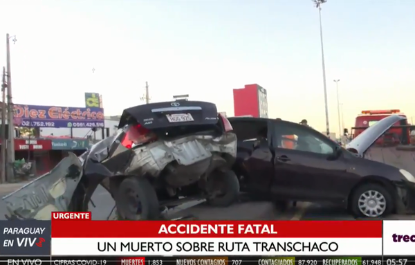 Fatal accidente de tránsito sobre la ruta Transchaco