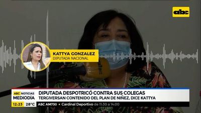 Diputados tergiversan contenido del Plan de la Niñez, según Kattya González - ABC Noticias - ABC Color