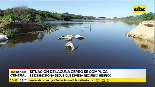 Se desmorona dique que dividía Laguna Cerro - ABC Noticias - ABC Color