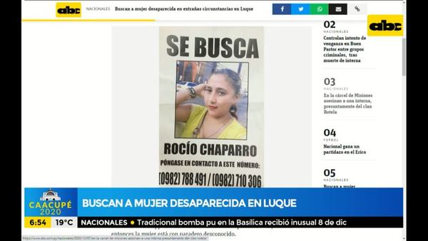 Buscan a mujer desaparecida en Luque - ABC Noticias - ABC Color