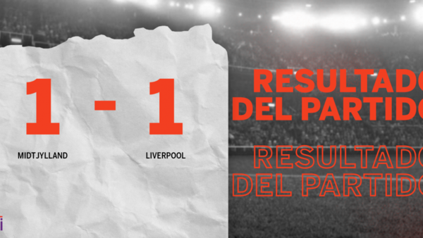 Empate a uno entre Midtjylland y Liverpool