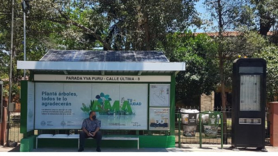 Inauguran modernos refugios para pasajeros del transporte público