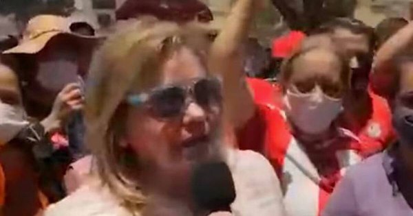 La Nación / Lilian Samaniego, en proselitismo en plena pandemia