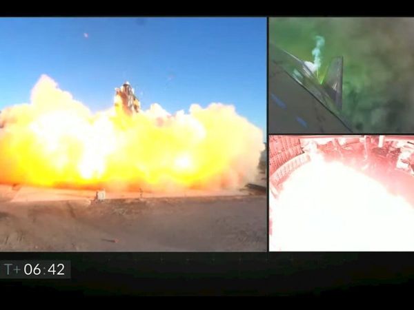 Una nave de SpaceX explota durante un aterrizaje de prueba