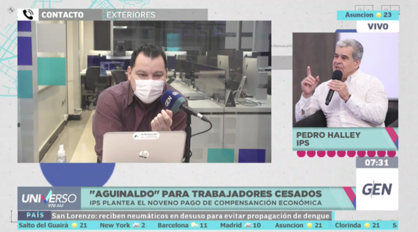 HOY / “Aguinaldo” para trabajadores cesados, IPS plantea el noveno pago de compensación económica