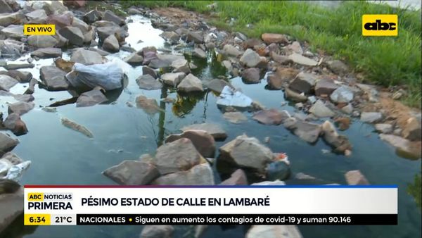 Pésimo estado de una calle en Lambaré - ABC Noticias - ABC Color