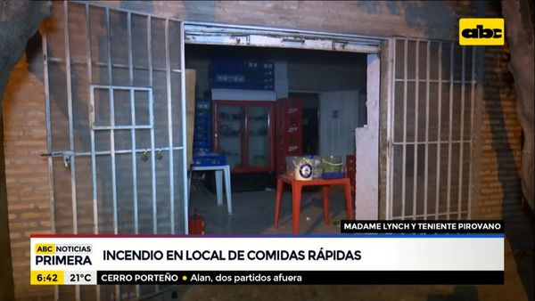 Incendio en local de comidas rápidas - ABC Noticias - ABC Color