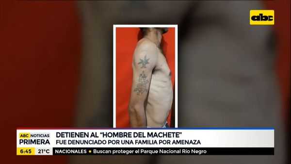 Detienen al “hombre del machete” en San Lorenzo - ABC Noticias - ABC Color