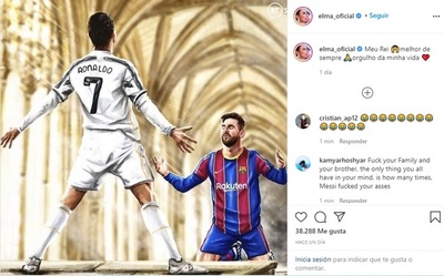 La hermana de Cristiano “arrodilla” a Messi frente a una imagen del portugués y estalla la Red - ADN Digital