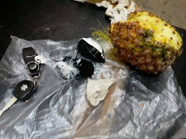 Piña «tuneada»: hombre intentó meter drogas dentro de una cárcel