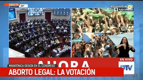 Diputados aprueban la legalización del aborto en Argentina