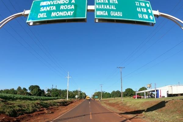 Santa Rosa del Monday: Inauguraron asfaltado en que conectará con el Corredor de Exportación