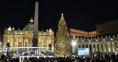 La Nación / Vaticano inauguró árbol y pesebre de Navidad