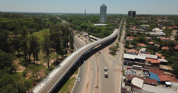 La Nación / Corredor Vial Botánico: tramo final del viaducto avanza con franja 100% liberada