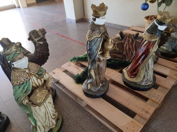 Pesebre del Hospital Nacional de Itauguá fomenta el uso de tapabocas