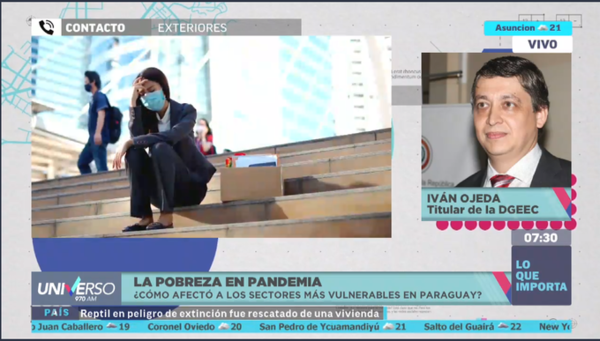HOY / Iván Ojeda, director de la DGEEC, sobre los datos de pobreza en la pandemia