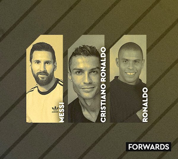 Crónica / Leo, CR7 y Ronaldo, la “delantera soñada”
