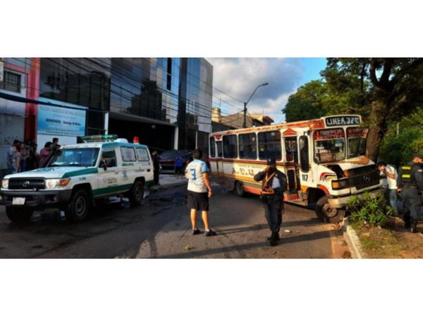 Viejo bus impactó contra un árbol y dejó varios heridos