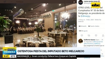 Expresidente de Dinac celebra cumpleaños con ostentosa fiesta