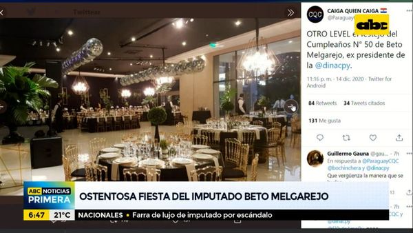 Ostentosa fiesta de cumpleaños del imputado Beto Melgarejo - ABC Noticias - ABC Color