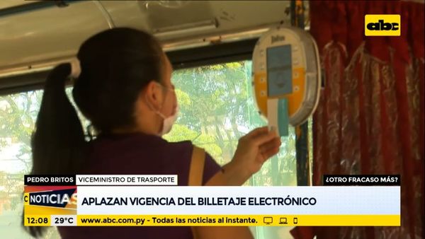 ¿Otro fracaso más? Aplazan vigencia del billetaje electrónico - ABC Noticias - ABC Color