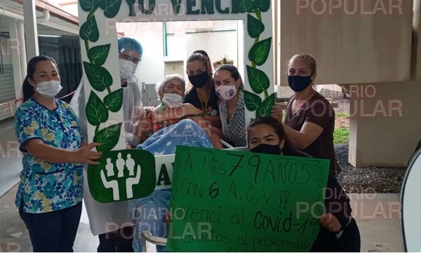 ¡Kuña guapa y no macana! Abue de 79 años sobrevivió a seis derrames y ahora al covid
