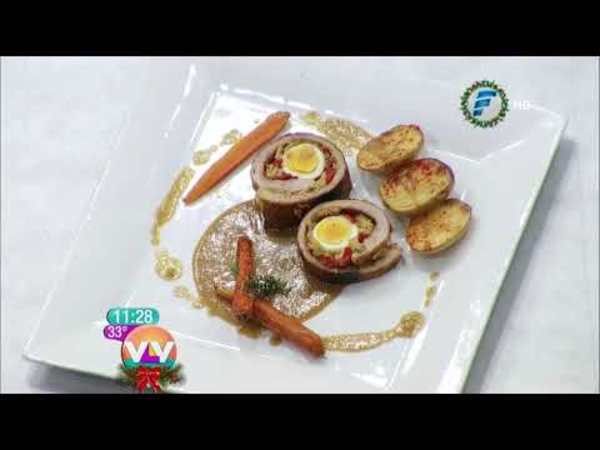 Matambre de cerdo relleno con salsa de naranja y Pechugas de pollo con salsa de pimienta negra. | Recetas en Vive la Vida XL
