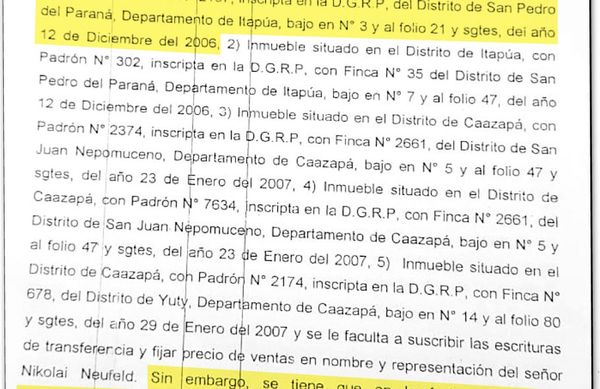 Rosca habría usado poder falso para concretar negociado con el Indert - Nacionales - ABC Color