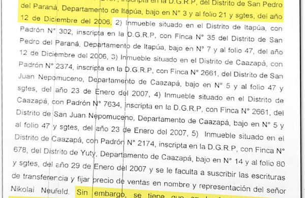 Rosca habría usado poder falso para concretar negociado con  el Indert - Nacionales - ABC Color