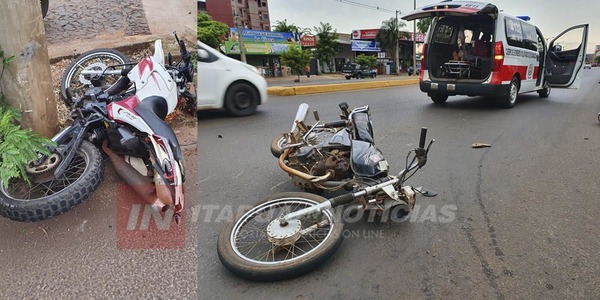 COLISIÓN DE MOTOCICLETAS DEJA DOS HERIDOS SOBRE RUTA 1