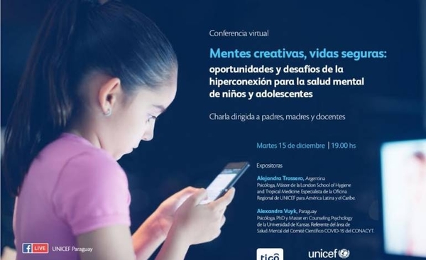 HOY / Tigo y Unicef organizan webinar sobre hiperconexión y salud mental de niños y adolescentes