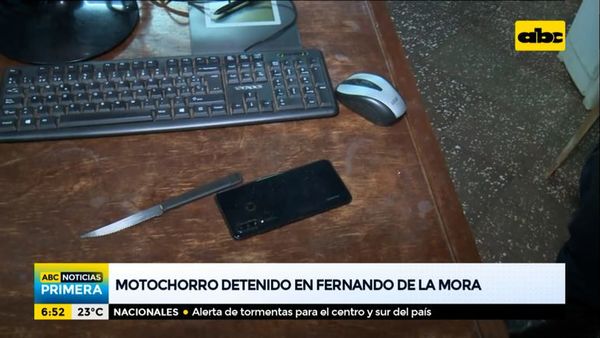 Motochorro detenido en Fernando de la Mora - ABC Noticias - ABC Color