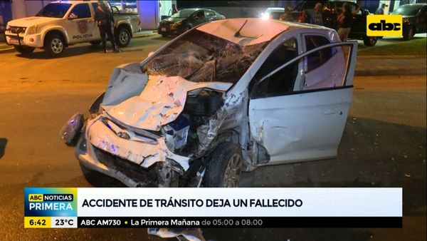 Accidente de tránsito deja un fallecido - ABC Noticias - ABC Color