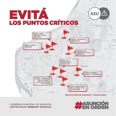 Asunción, bajo agua: piden tener cuidado ante puntos críticos - Nacionales - ABC Color