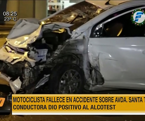 Conductora en aparente estado de ebriedad mata a motociclista