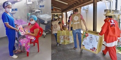 HERMOSA JORNADA DE ALEGRÍA Y REGALOS SE VIVIERON CON NIÑOS INTERNADOS EN LOS HOSPITALES PÚBLICOS DE ENCARNACIÓN