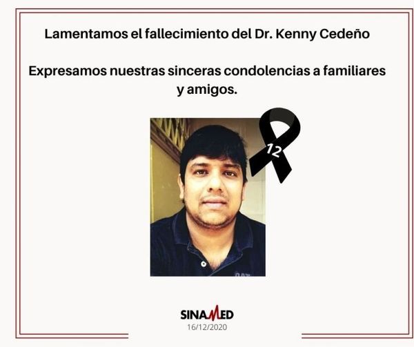 Otro médico fallecido por covid. Tenía 36 años y hacía guardias en el INERAM