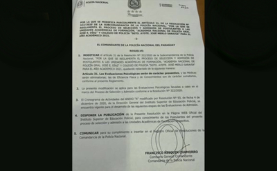 Isepol: Modificación en reglamento de Admisión - C9N