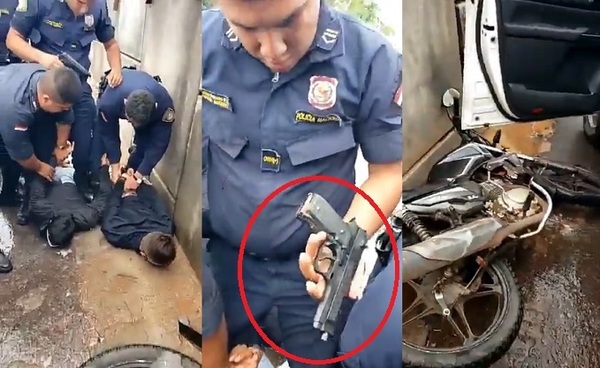 Video: Tras persecución de película, policías capturan a dos motochorros