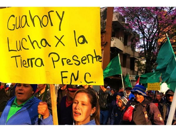 Protestan por imputación en Guahory a los principales dirigentes de la FNC