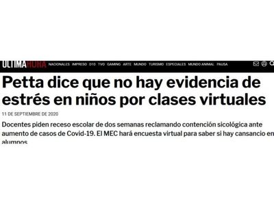 Clases en pandemia: Dura realidad se afrontó con el negacionismo de Petta