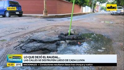 Calles destruidas tras último temporal - ABC Noticias - ABC Color